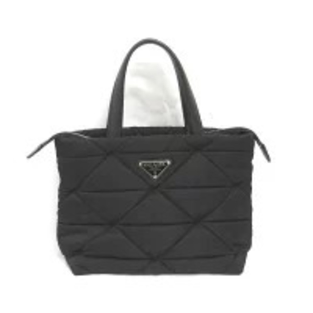 Prada Padded Quilted Tote Bag Quilted Black